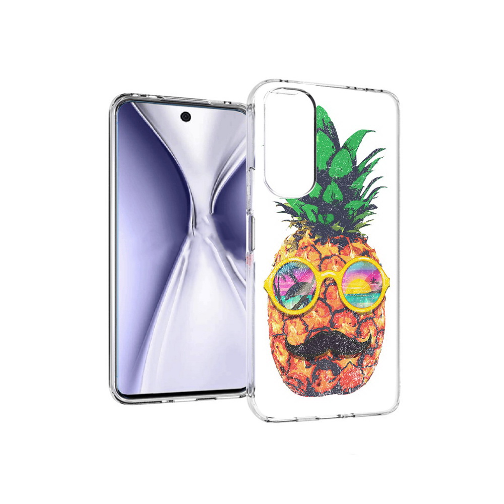 

Чехол MyPads Tocco для Huawei Honor X20 прикольный ананас с лицом, Прозрачный, Tocco