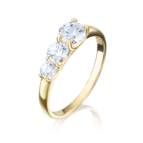 

Кольцо из золота р. 18 PLATINA jewelry 01-3971-00-501-1130-38, фианит, 01-3971-00-501-1130-38