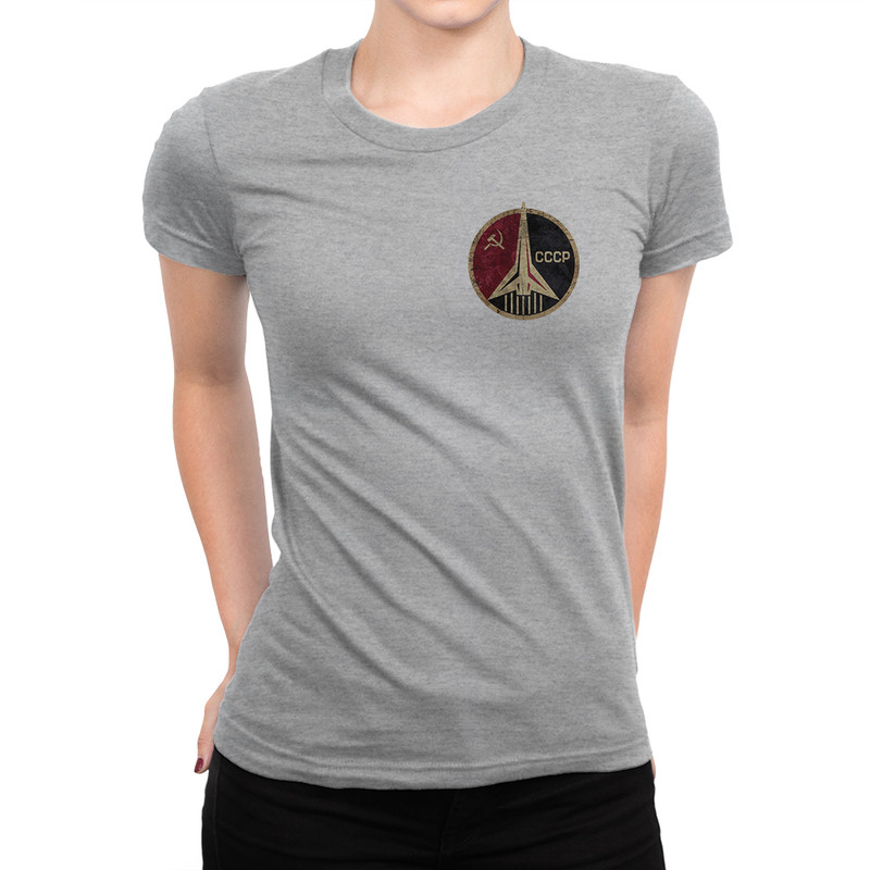 

Футболка женская Dream Shirts Логотип СССР серая M, Серый, Логотип СССР