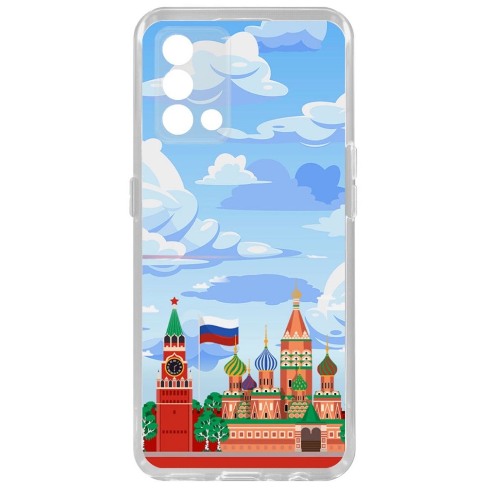 фото Чехол-накладка krutoff clear case красная площадь для oppo a74