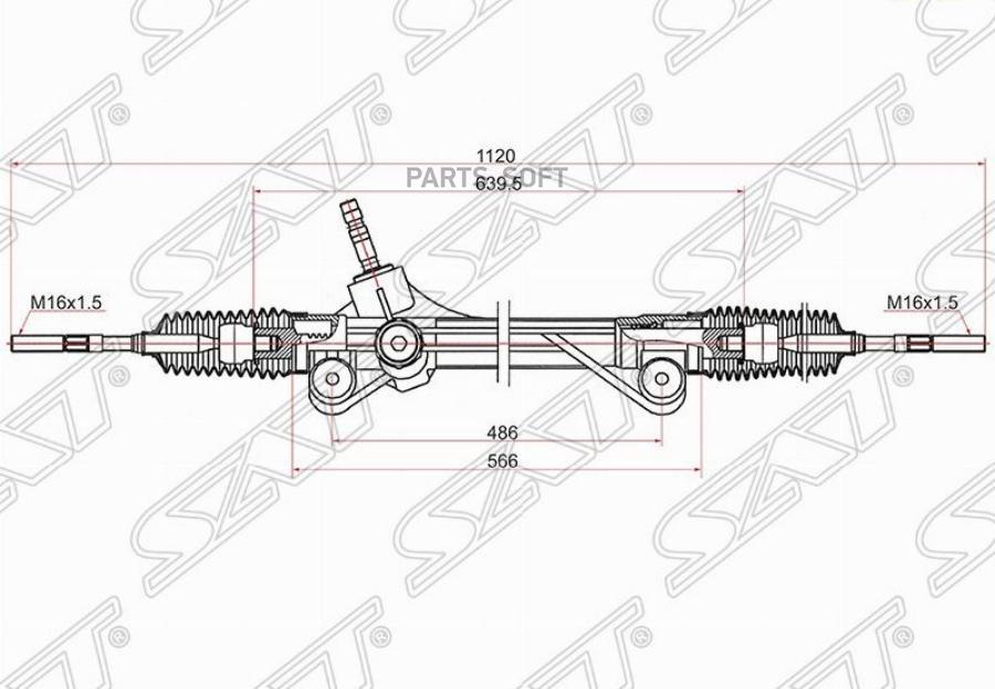 

SAT Рейка рулевая TOYOTA HIGHLANDER 07-13 LHD