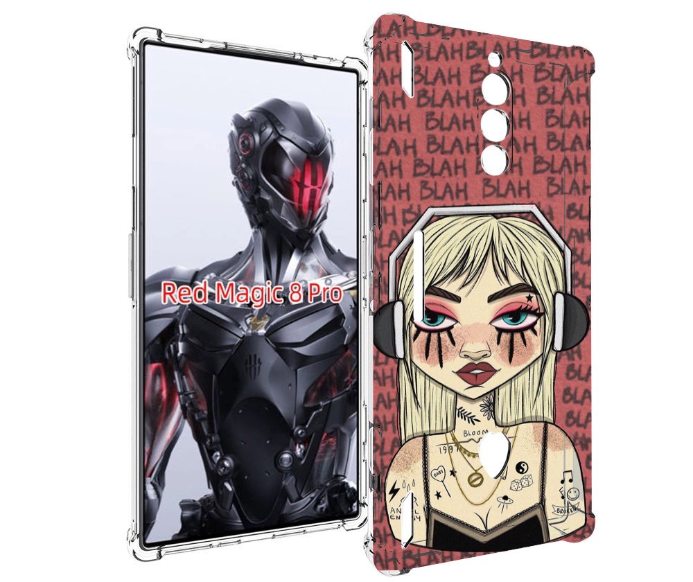 

Чехол MyPads дерзкая-девушка-в-наушниках женский для ZTE Nubia Red Magic 8 Pro / Red Ma..., Tocco