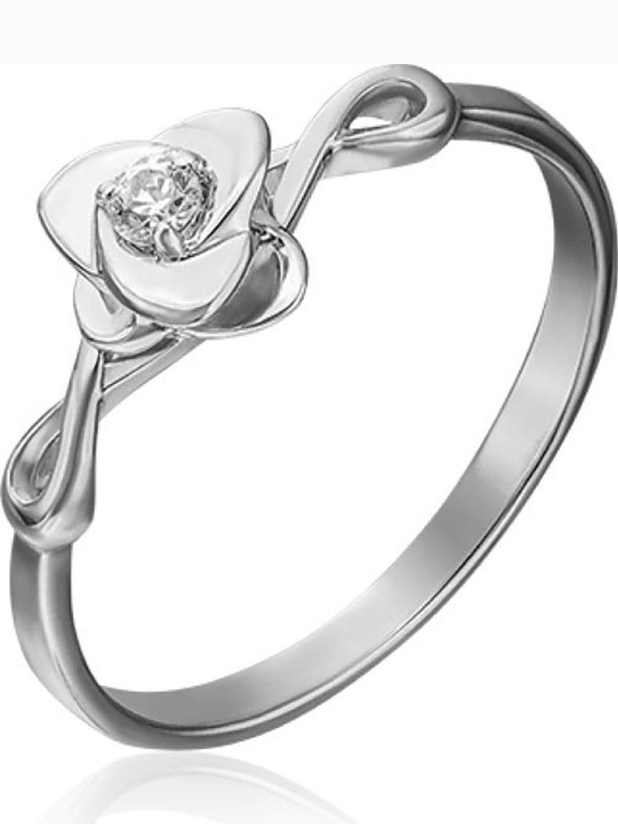 

Кольцо из белого золота р.  PLATINA jewelry 01-4618-00-501-1120-38, фианит, 01-4618-00-501-1120-38