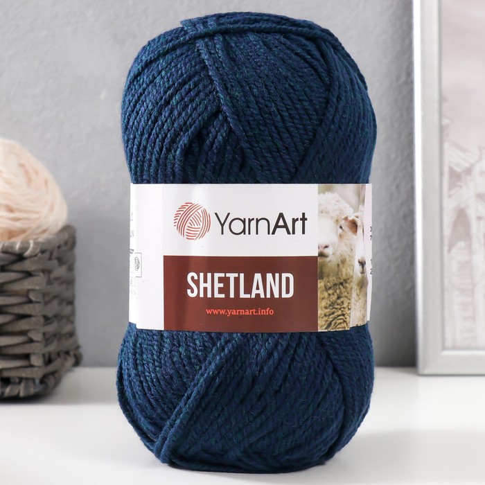 фото Пряжа "shetland" 30% шерсть верджин, 70% акрил 220м/100гр (533 морск.волна) yarnart