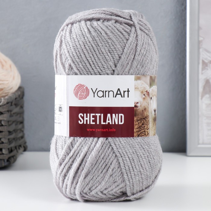 

Пряжа "Shetland" 30% шерсть верджин, 70% акрил 220м/100гр (529 серая дымка), Пряжа для вязания "Shetland"