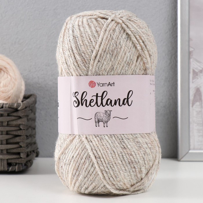 

Пряжа "Shetland" 30% шерсть верджин, 70% акрил 220м/100гр (535 бел-беж-сер), Бежевый, Пряжа для вязания "Shetland"