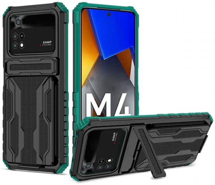 

Противоударный чехол Blackout для Xiaomi Poco M4 Pro 4G, зеленый, Blackout