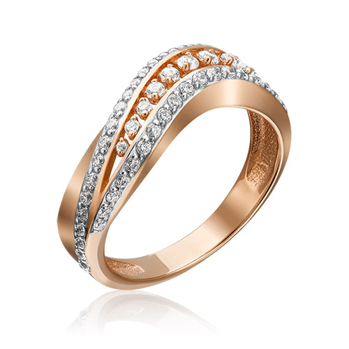 

Кольцо из красного золота р.  PLATINA jewelry 01-4632-00-401-1110-03, фианит, 01-4632-00-401-1110-03
