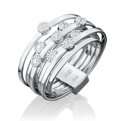 

Кольцо из белого золота р. 19 PLATINA jewelry 01-4697-00-501-1120-38, фианит, 01-4697-00-501-1120-38