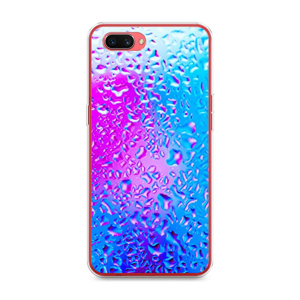 

Чехол для Oppo A3s "Капли на стекле", Голубой;розовый, 250650-3