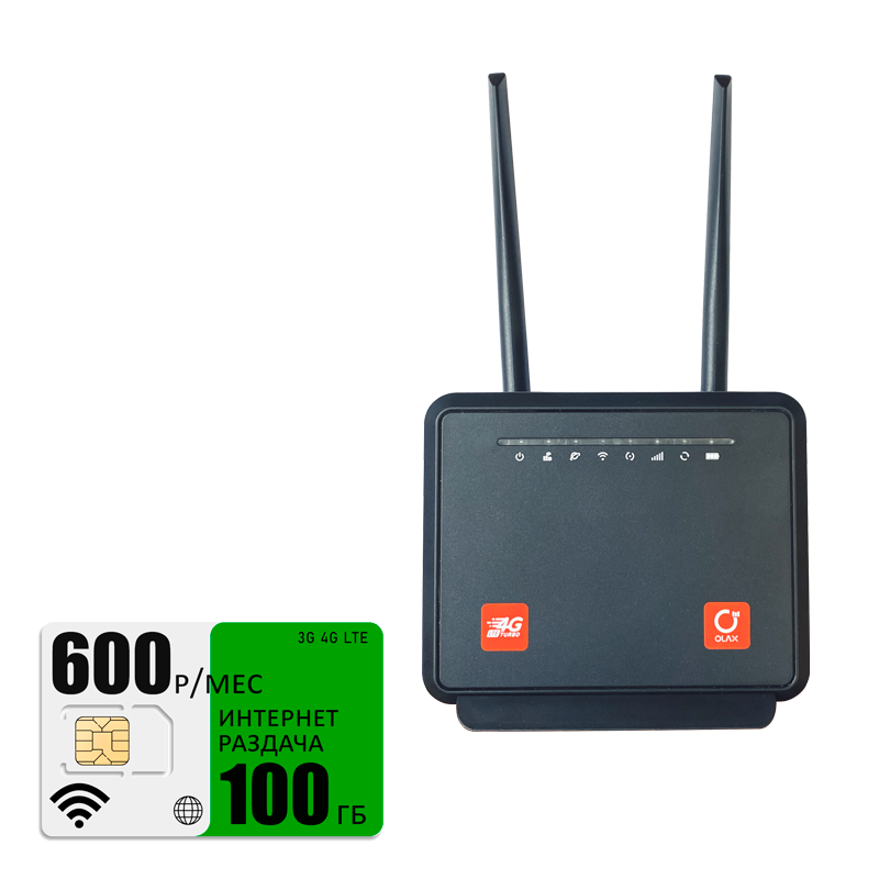 

Wi-Fi роутер Olax MC60 (komplekt-mc60-mega-100gb-pro-sb), MC60