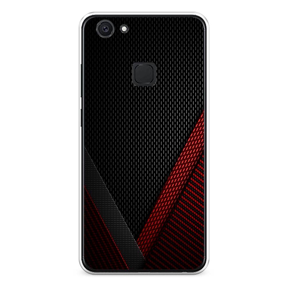 фото Силиконовый чехол "красный карбон" на vivo v7 awog