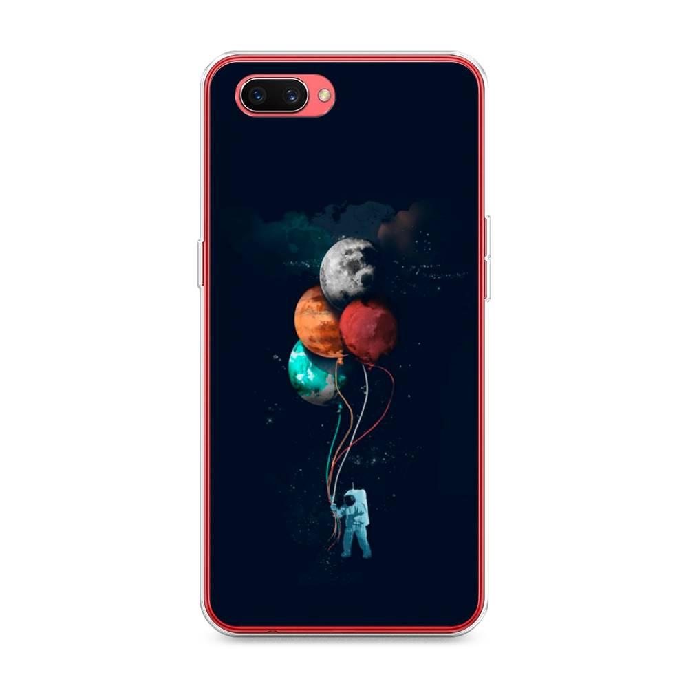 

Чехол для Oppo A3s "Космонавт с шариками", Разноцветный, 250650-4