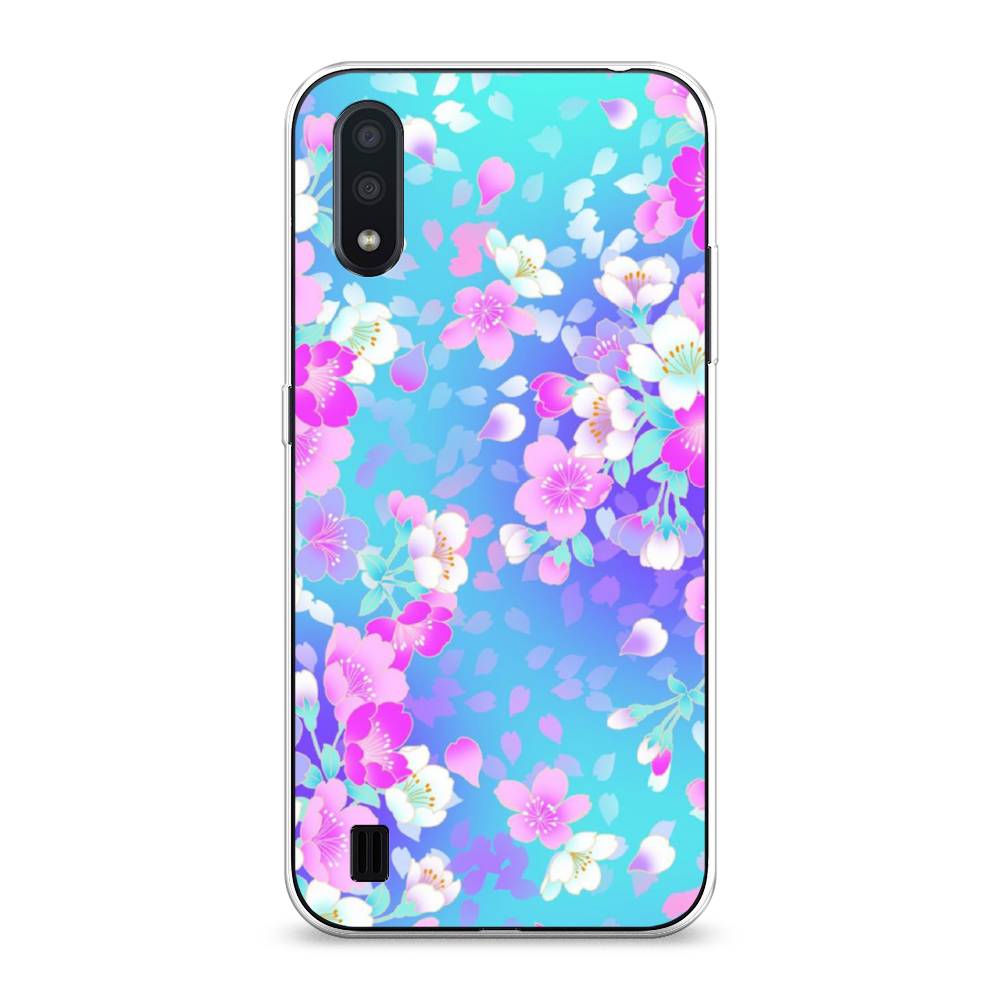 

Чехол Awog на Samsung Galaxy A01 "Яблоневые цветы", Разноцветный, 29550-8