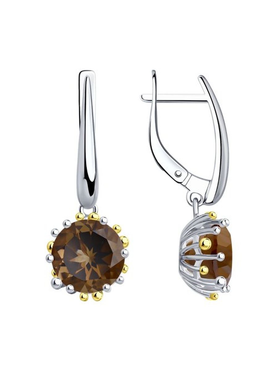 

Серьги из серебра TEO MAORI 892021901, раухтопаз, 892021901