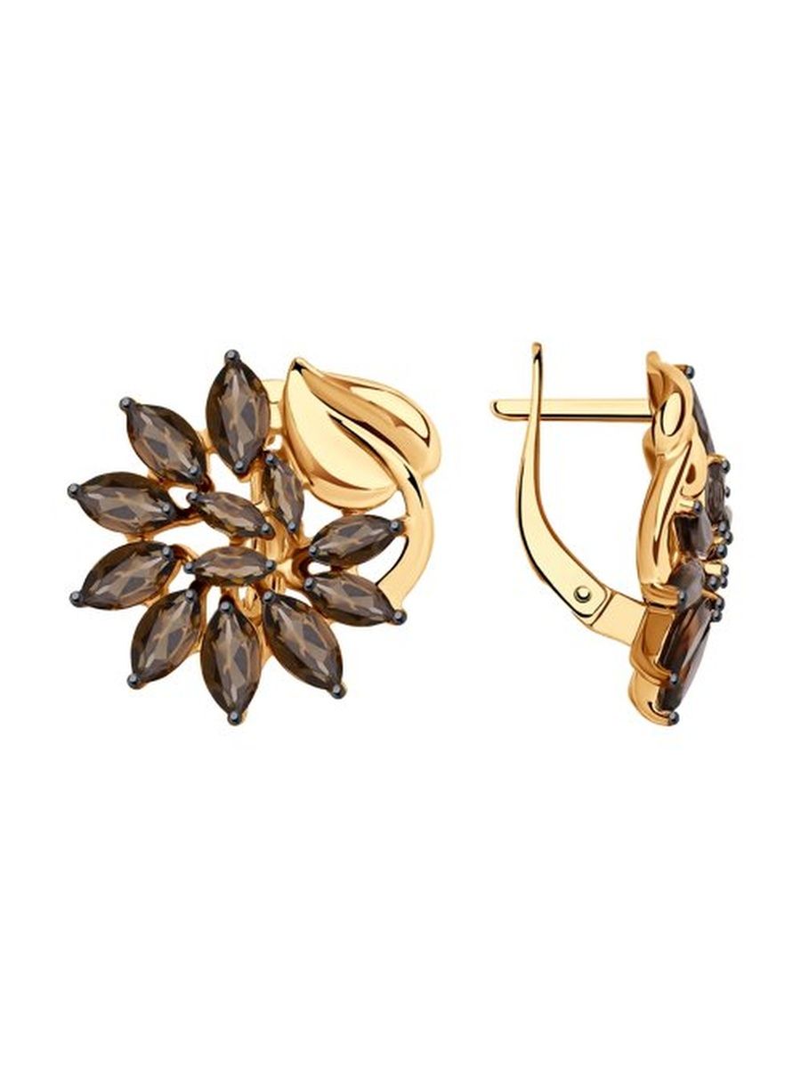 

Серьги из серебра TEO MAORI 892021579, раухтопаз, 892021579