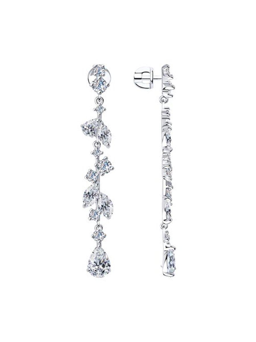 

Серьги из серебра TEO MAORI 894023592, фианит, 894023592