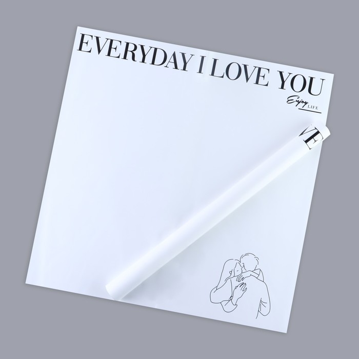 

Бумага влагостойкая двухсторонняя Love you, белый, 58 × 58 см