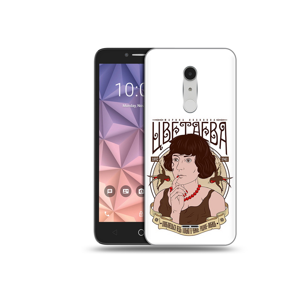 

Чехол MyPads Tocco для Alcatel A3 XL Цветаева, Прозрачный, Tocco