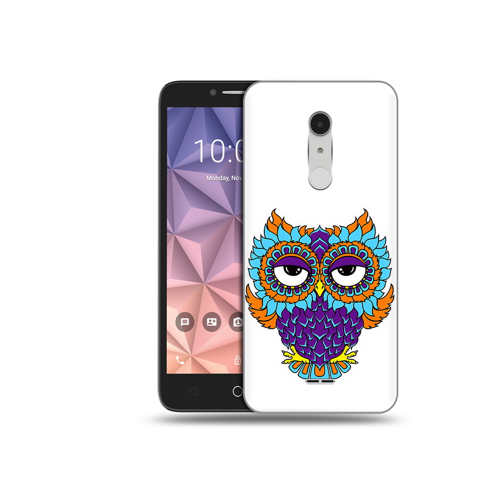 

Чехол MyPads Tocco для Alcatel A3 XL Цветная сова, Прозрачный, Tocco