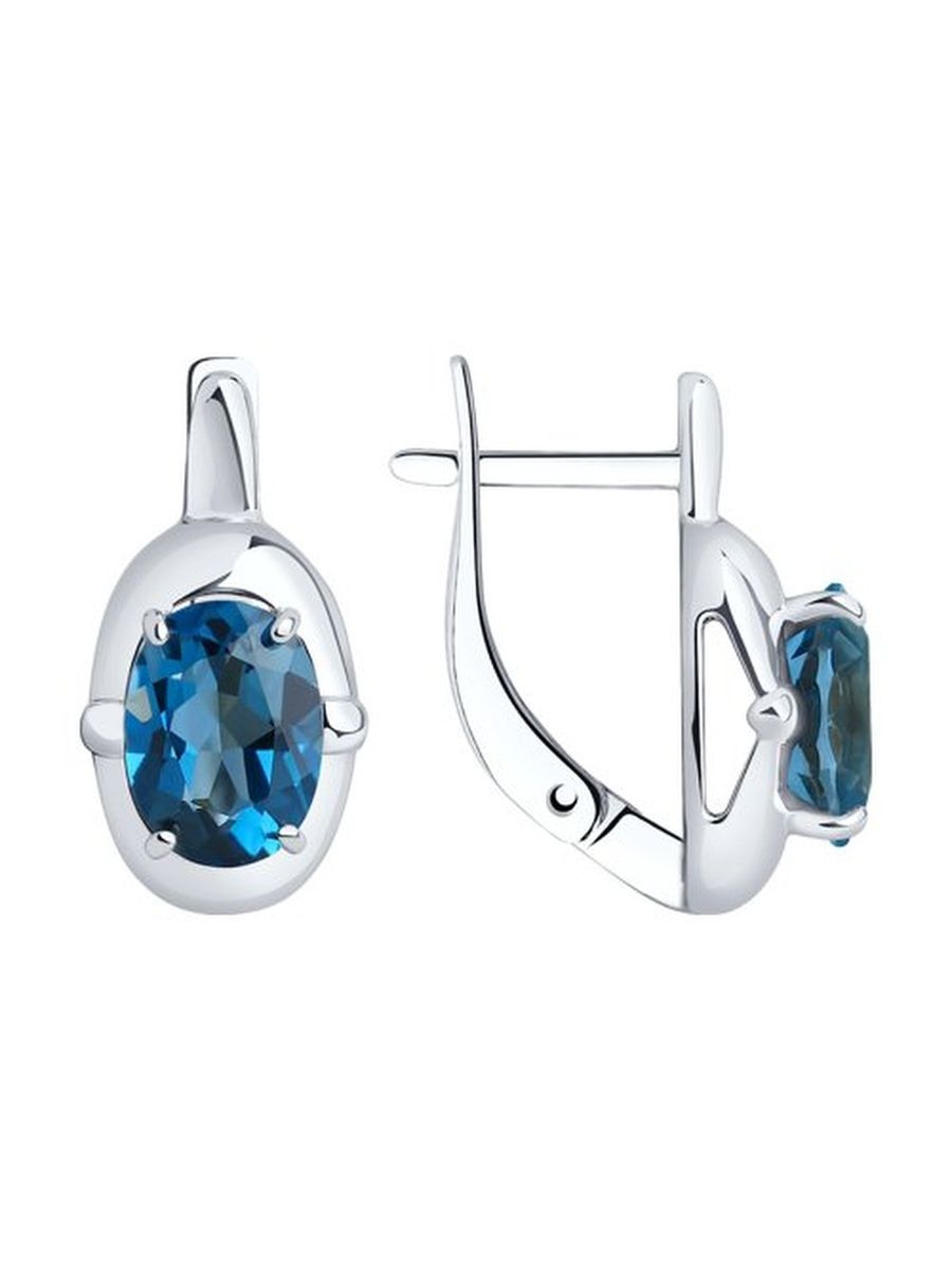 

Серьги из серебра TEO MAORI 892022368, топаз/фианит, 892022368