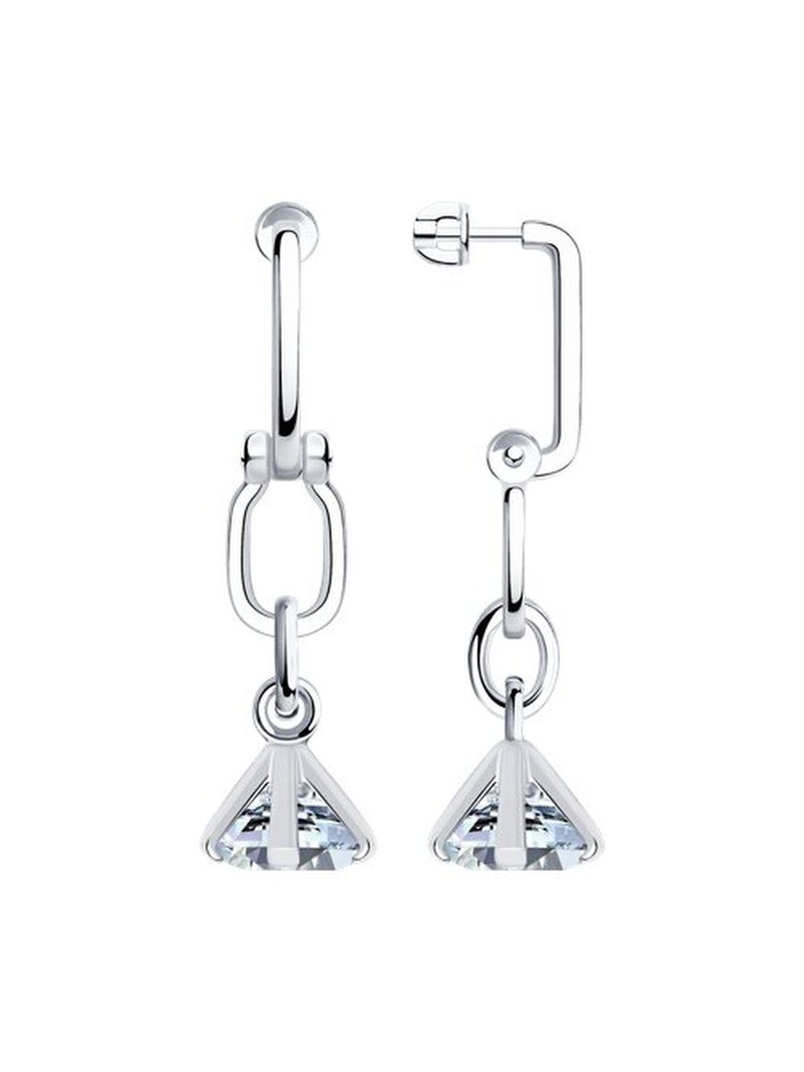 

Серьги пусеты из серебра TEO MAORI 894024115, фианит, 894024115