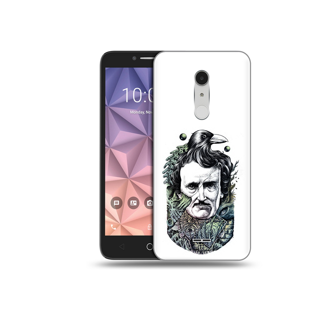 

Чехол MyPads Tocco для Alcatel A3 XL Эдгар Аллан с вороном, Прозрачный, Tocco