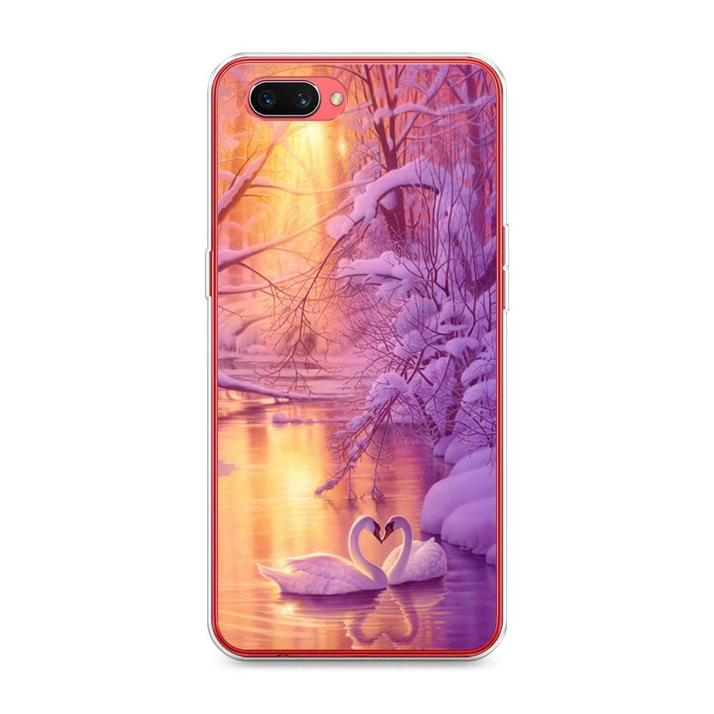 

Чехол для Oppo A3s "Зима 1", Фиолетовый;желтый, 250650-2