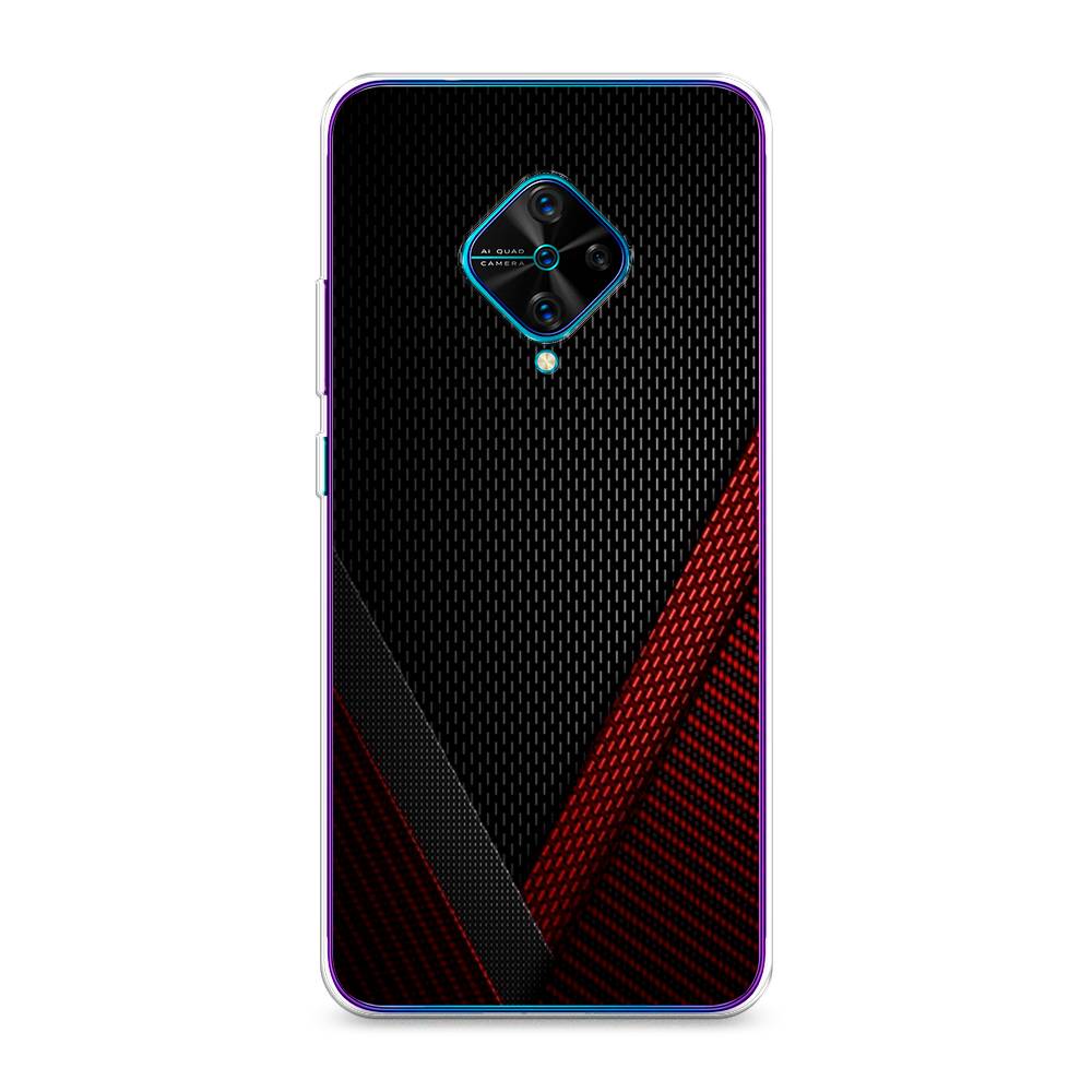 фото Силиконовый чехол "красный карбон" на vivo y9s awog