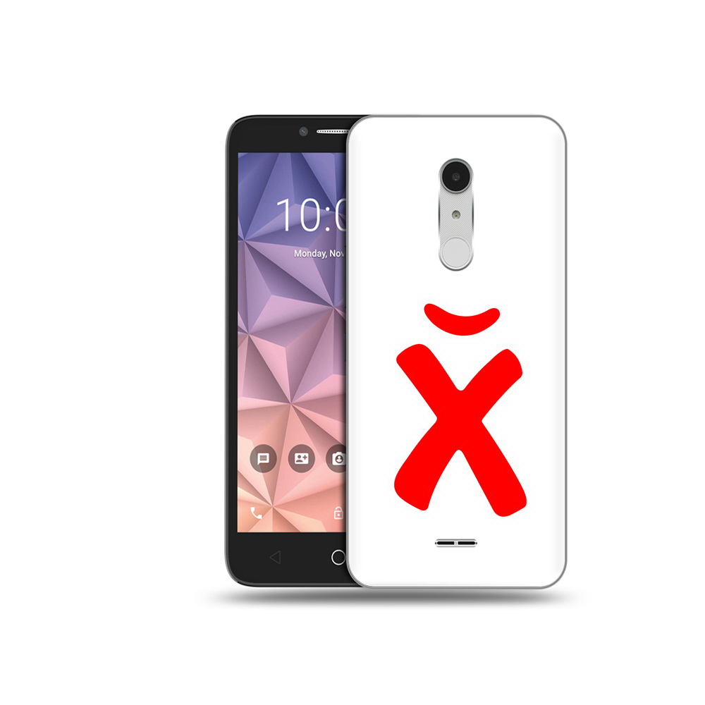 

Чехол MyPads Tocco для Alcatel A3 XL абстракция буква х, Прозрачный, Tocco