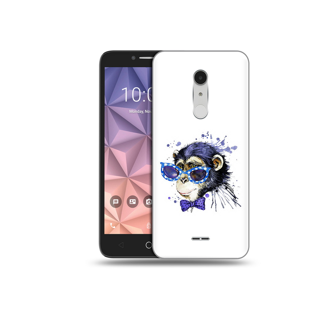 

Чехол MyPads Tocco для Alcatel A3 XL акварельная обезьяна, Прозрачный, Tocco