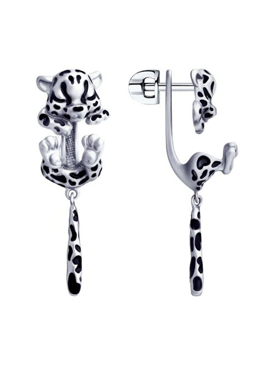 

Серьги подвески из серебра TEO MAORI 894023407, эмаль, 894023407