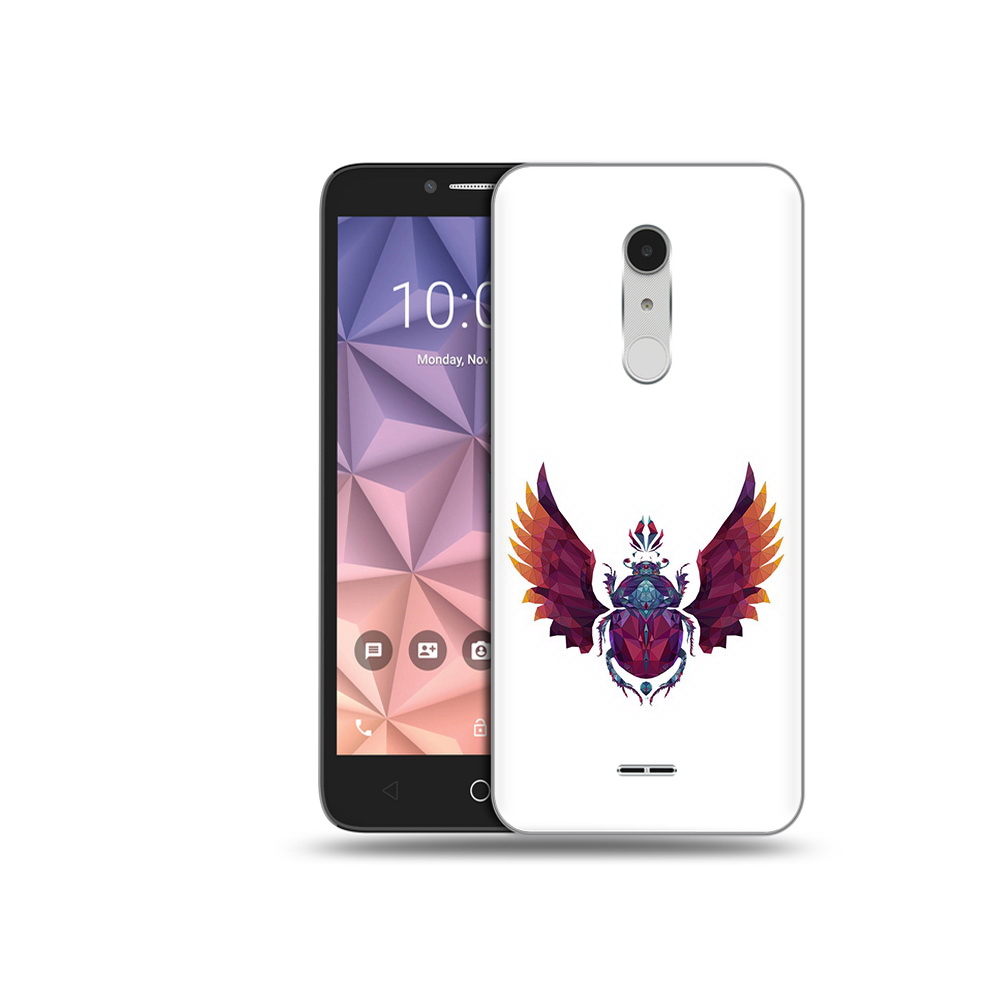 

Чехол MyPads Tocco для Alcatel A3 XL алмазный скоробей, Прозрачный, Tocco