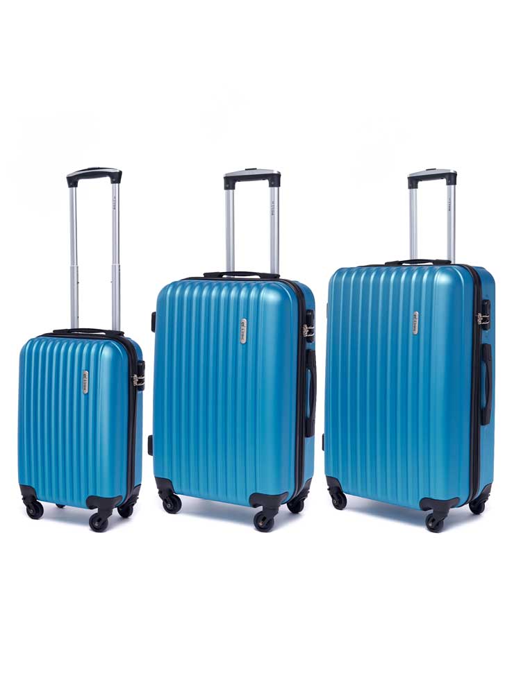

Комплект чемоданов унисекс L'Case Krabi голубой, S/M/L, Krabi_1