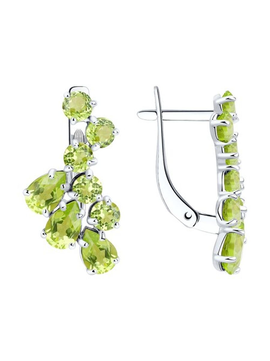 

Серьги из серебра TEO MAORI 892020720, хризолит, 892020720