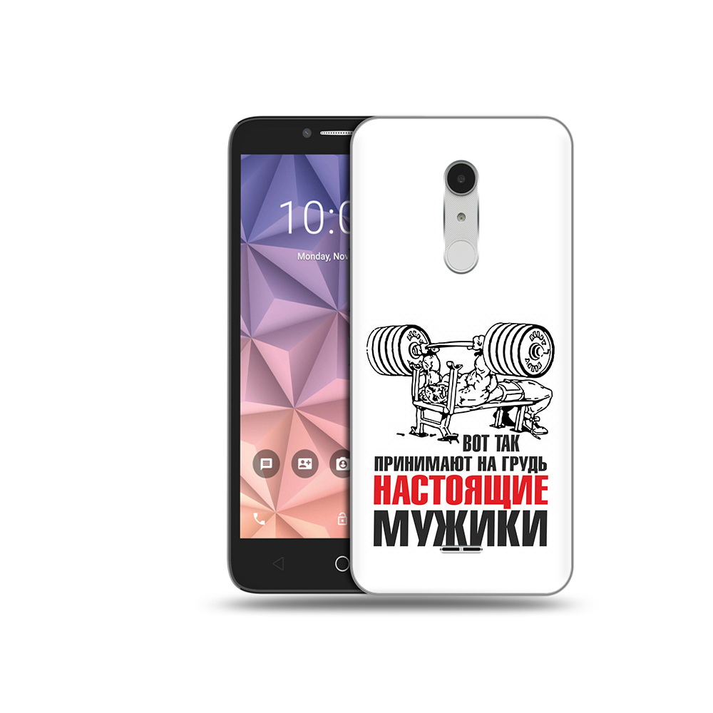 

Чехол MyPads Tocco для Alcatel A3 XL бодибилдинг для мужиков, Прозрачный, Tocco