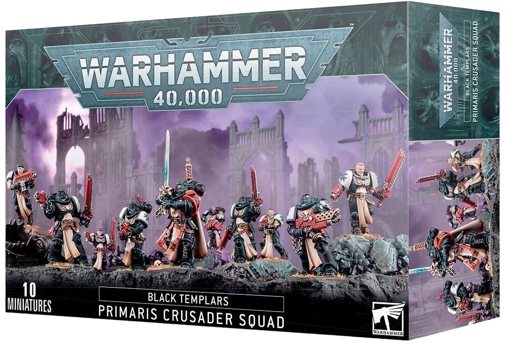 Миниатюра Corvus Belli для игры WH40K: Black Templars Primaris Crusader Squad