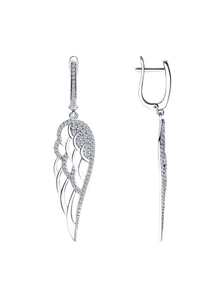 

Серьги из серебра TEO MAORI 894023493, фианит, 894023493
