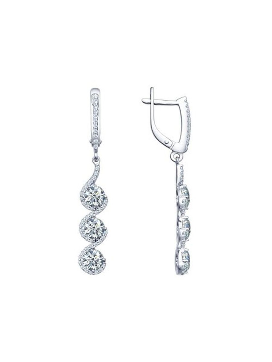 

Серьги из серебра TEO MAORI 894021673, фианит, 894021673