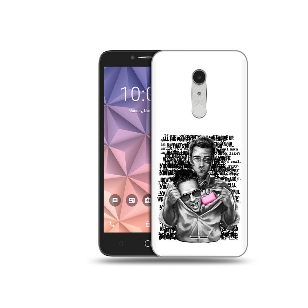 

Чехол MyPads Tocco для Alcatel A3 XL бойцовский клуб, Прозрачный, Tocco