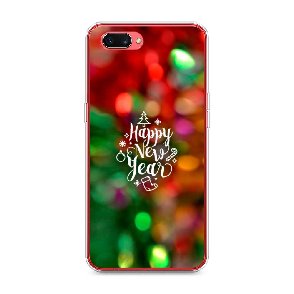 

Чехол для Oppo A3s "Новый Год на елке", Зеленый;красный;желтый, 250650-5