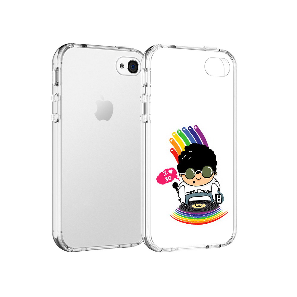 

Чехол MyPads Tocco для Apple iPhone 4 Я люблю 80-е, Прозрачный, Tocco