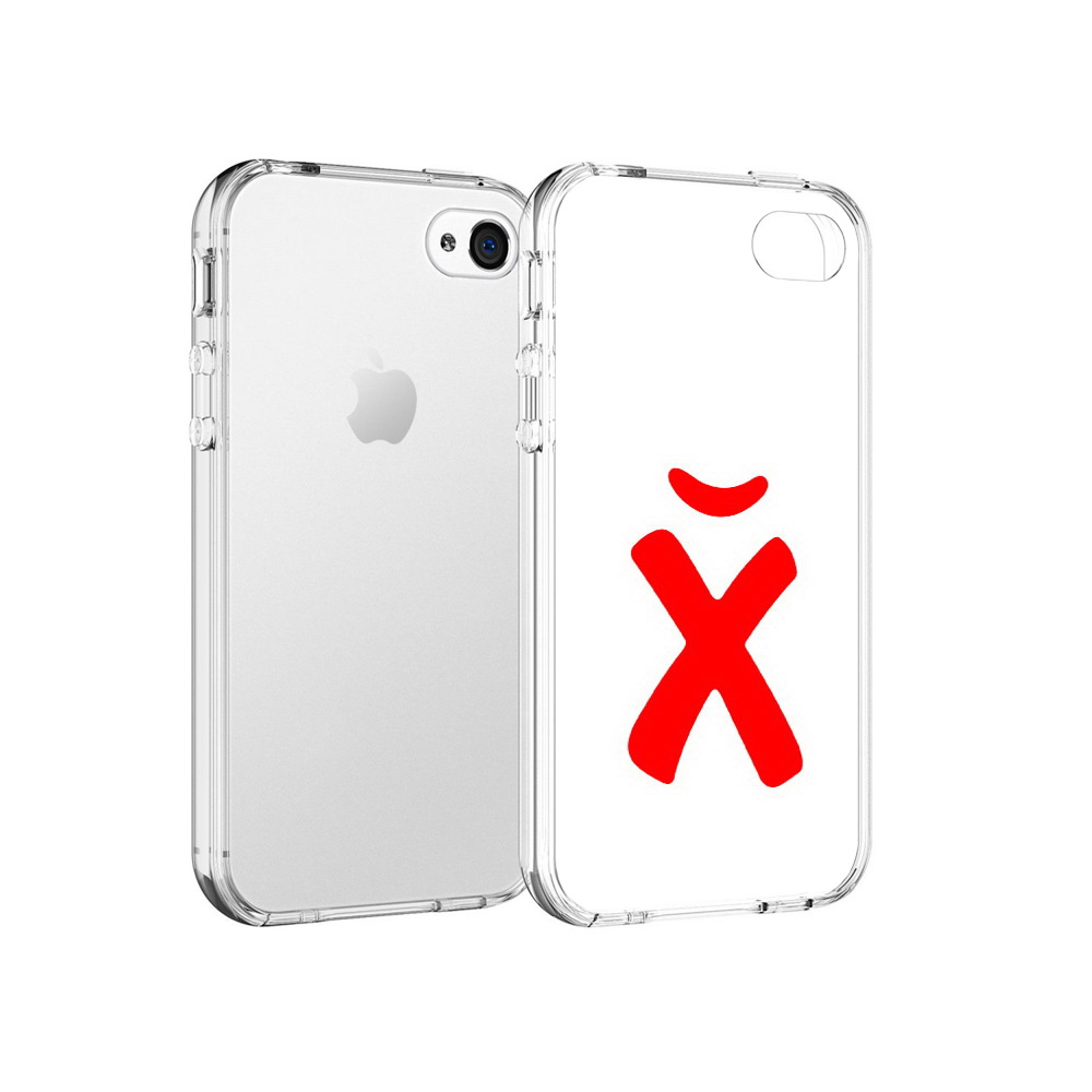 

Чехол MyPads Tocco для Apple iPhone 4 абстракция буква х, Прозрачный, Tocco