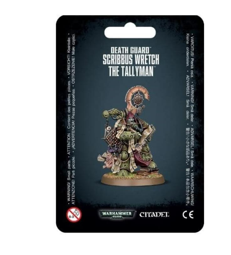 

Миниатюра Corvus Belli для игры WH40K: Death Guard Scribbus Wretch the Tallyman 2021, Варгеймы