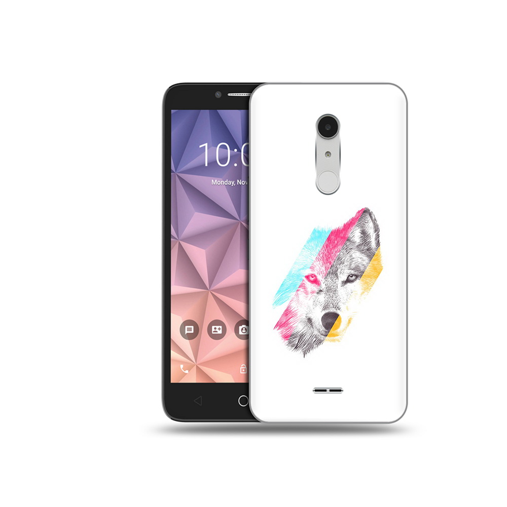 

Чехол MyPads Tocco для Alcatel A3 XL волк градиент, Прозрачный, Tocco