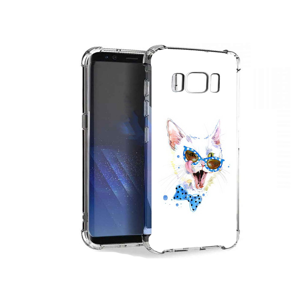 

Чехол MyPads Tocco для Samsung Galaxy S8+ белый кот, Tocco