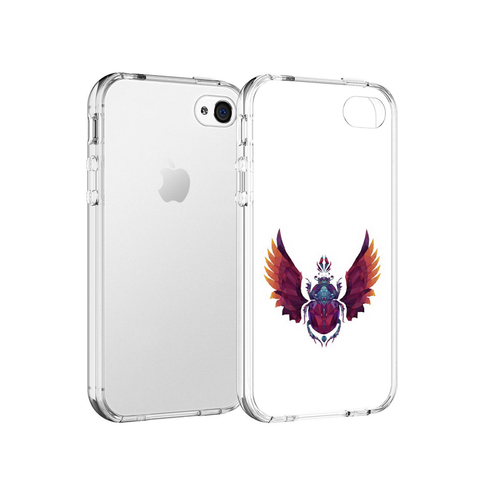 

Чехол MyPads Tocco для Apple iPhone 4 алмазный скоробей, Прозрачный, Tocco