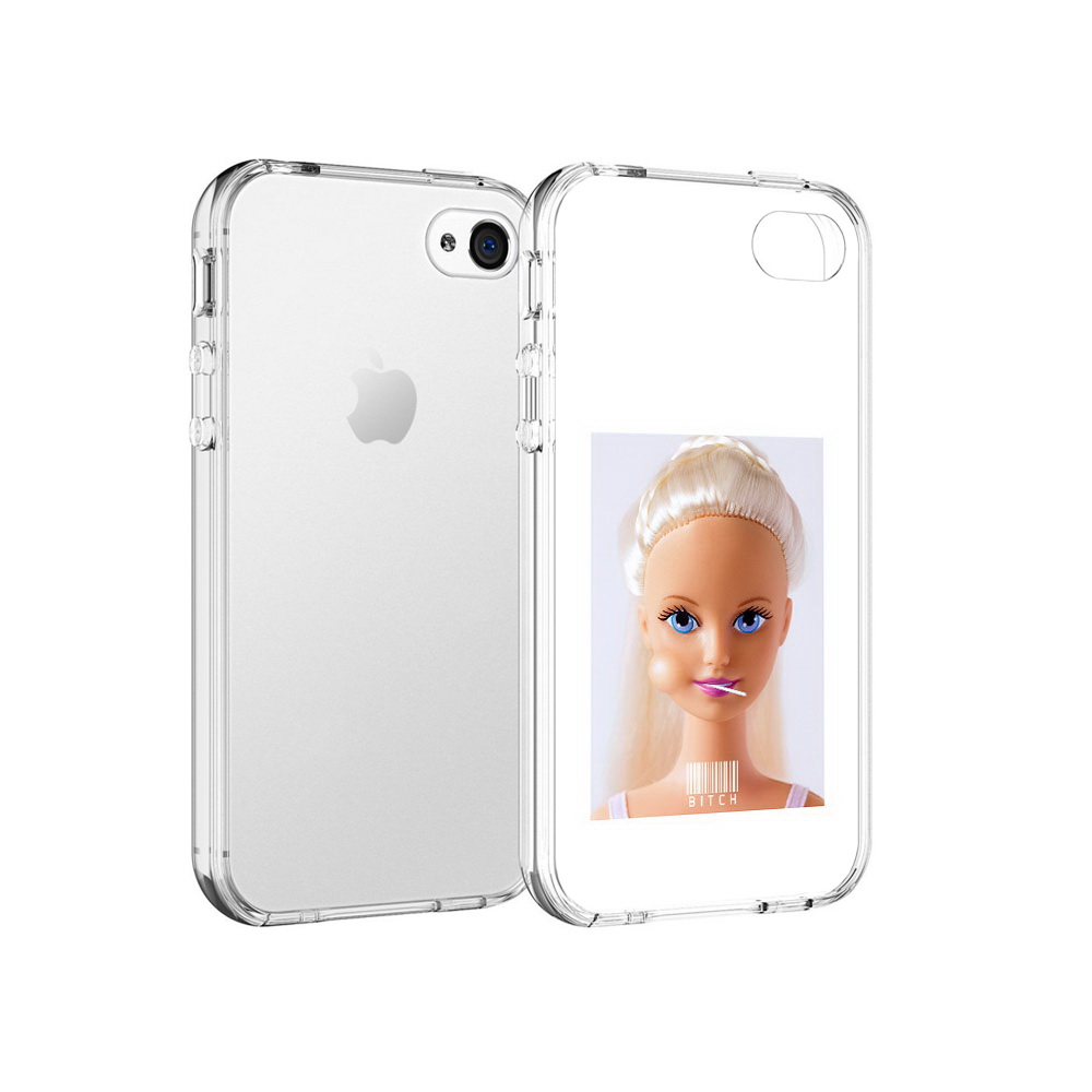 

Чехол MyPads Tocco для Apple iPhone 4 барби, Прозрачный, Tocco