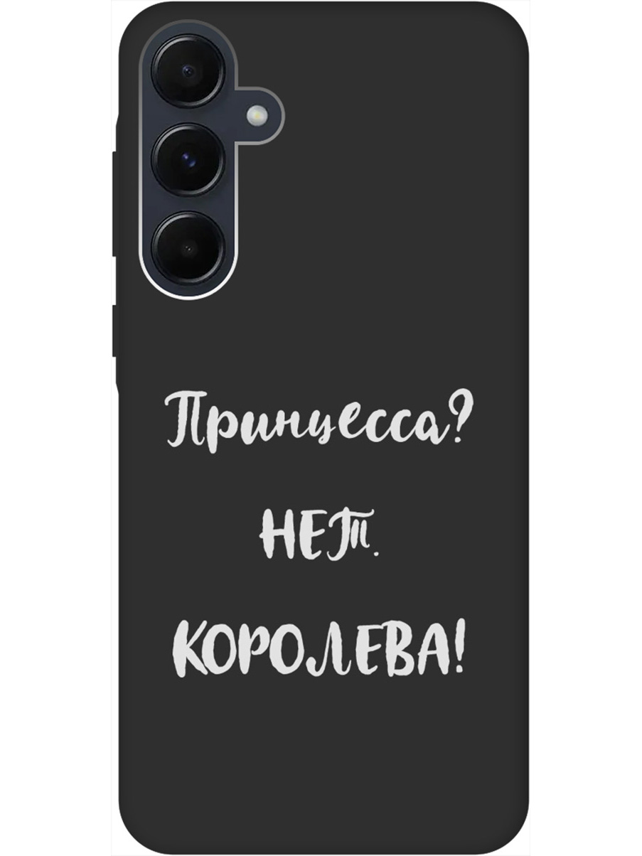 

Силиконовый чехол на Samsung Galaxy A35 с рисунком "Princes W" Soft Touch черный, Черный;серый, 20012131