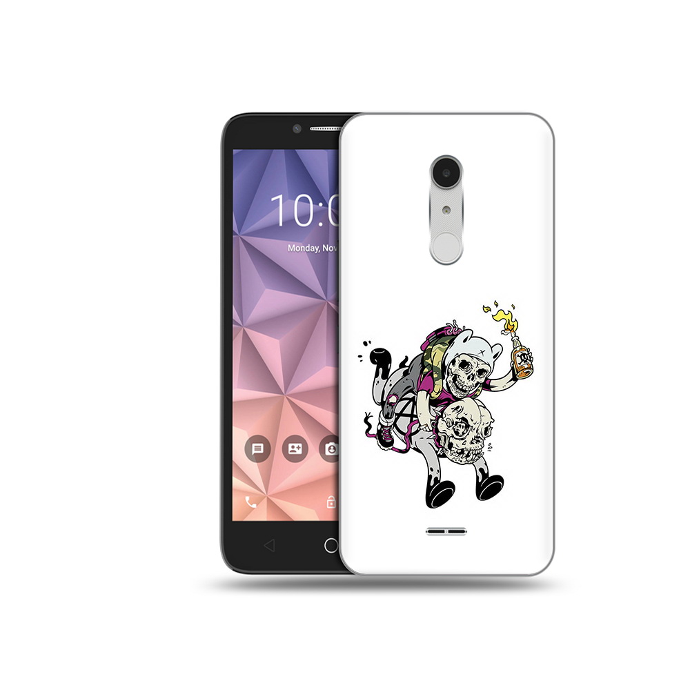 

Чехол MyPads Tocco для Alcatel A3 XL время приключений скелеты, Прозрачный, Tocco